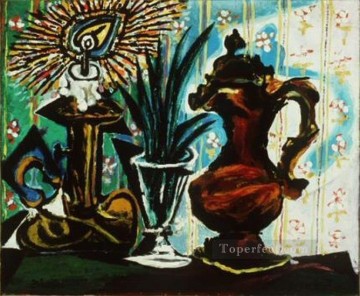 Bodegón con vela 1937 Pablo Picasso Pinturas al óleo